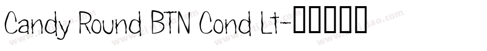 Candy Round BTN Cond Lt字体转换